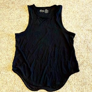 ZYIA ACTIVE SLEEVELESS RIBBED ATHLETIC RACER BACK TANK TOP